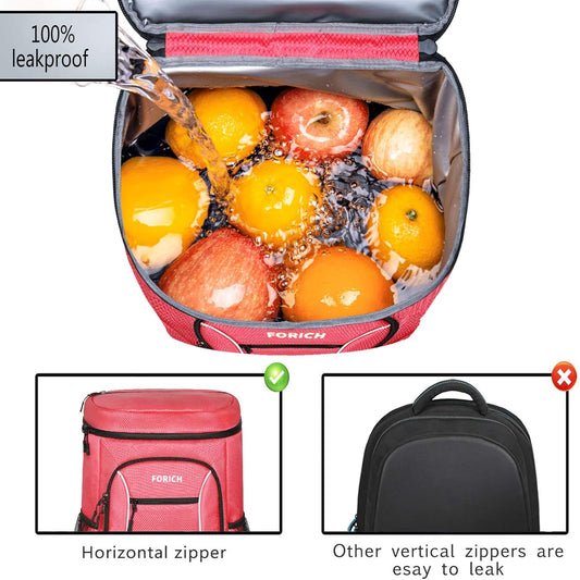 Insulated Cooler Backpack Lightweight Soft Cooler Bag Leakproof Backpack Cooler for Men Women to Lunch Work Picnic Beach Camping Hiking Park Day Trips, 30 Cans
